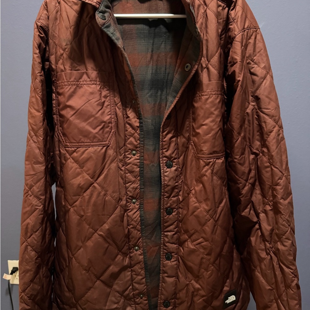 The North Face Men's Brown Quilted Shirt Jacket
